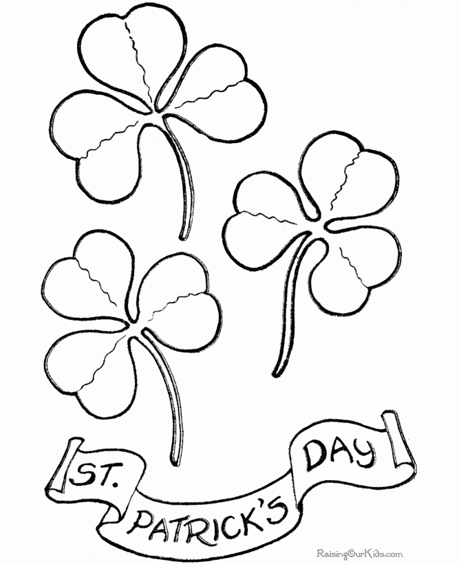 4 Leaf Clover Coloring Page Coloring Home