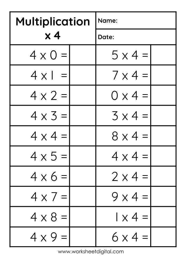 multiplication practice worksheet