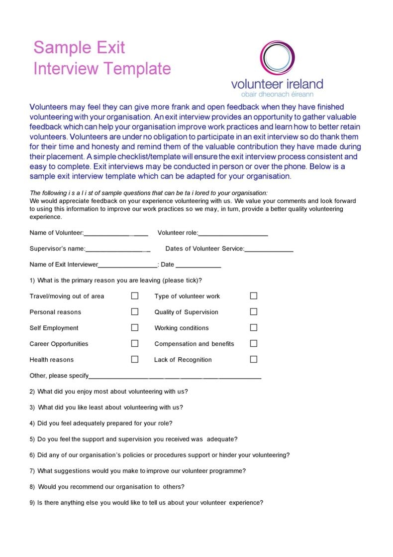 exit interview invite template