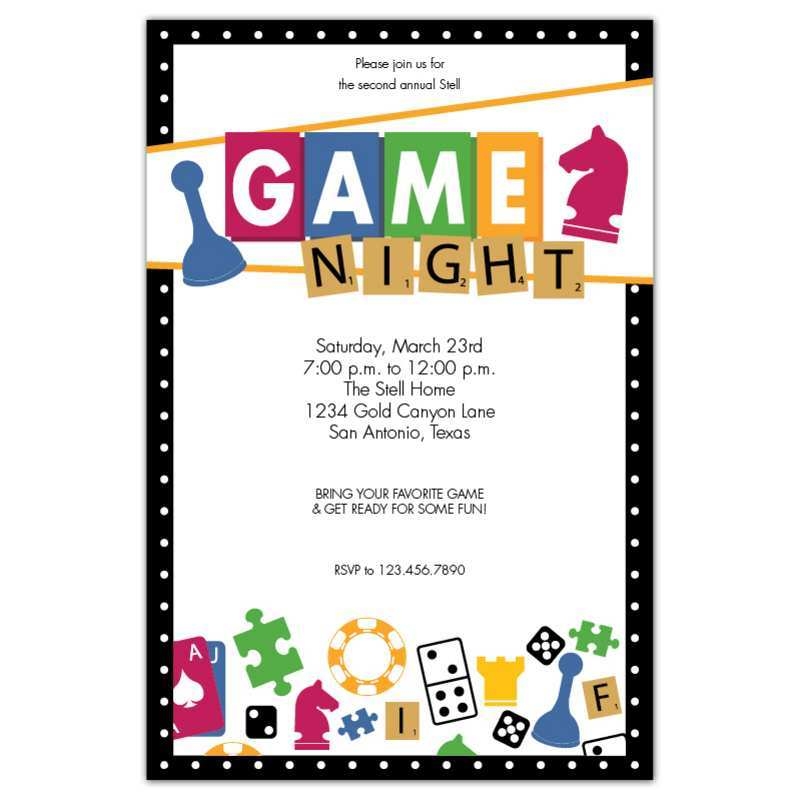 42 How To Create Game Night Party Invitation Template Layouts For Game 