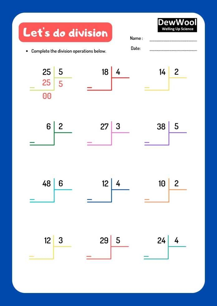 43 Printable Division Worksheets for Grade 4 6 Word PDF