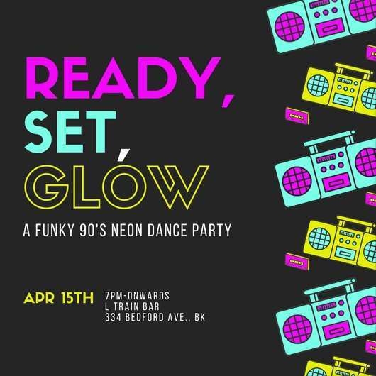 free 90s party invitation template