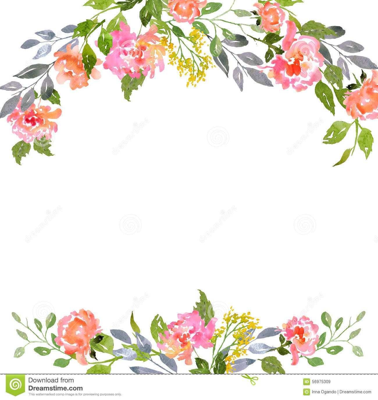 45 Online Floral Blank Invitation Template PSD File By Floral Blank