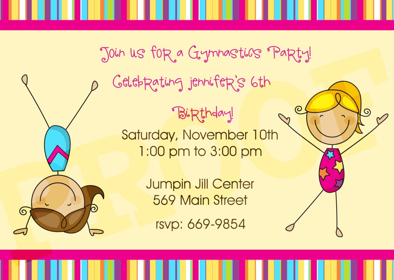 46 Gymnastics Birthday Party Invitations Pictures Free Invitation 