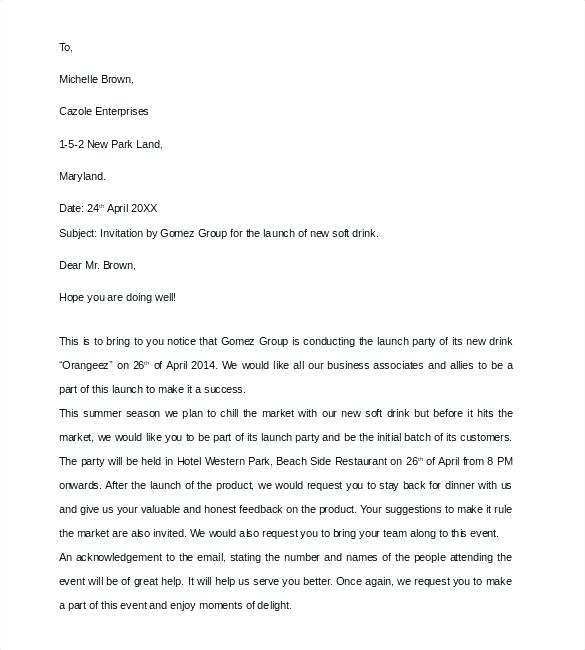 49 Format Formal Invitation Letter Template For Event In Photoshop For 