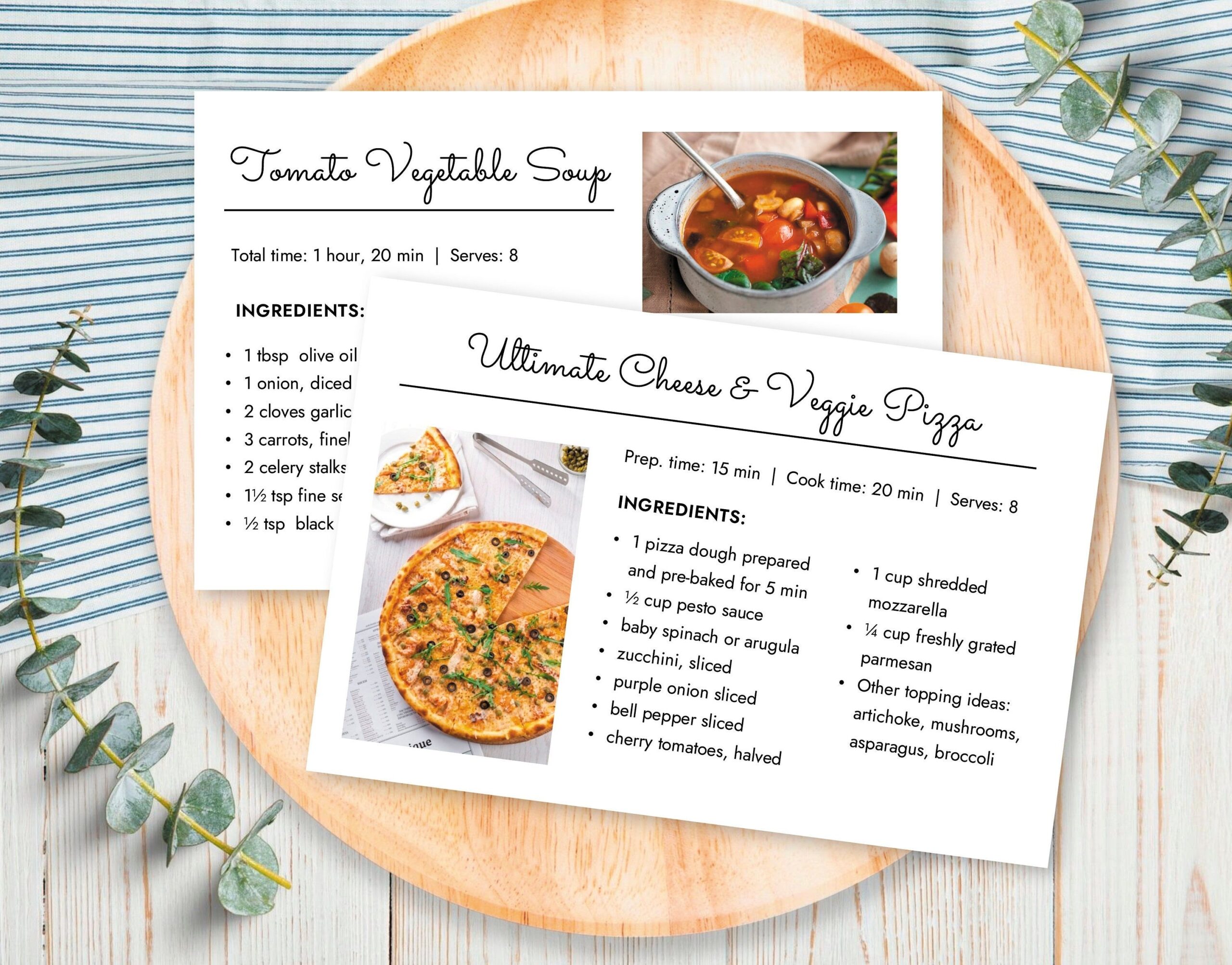 printable receipe cards