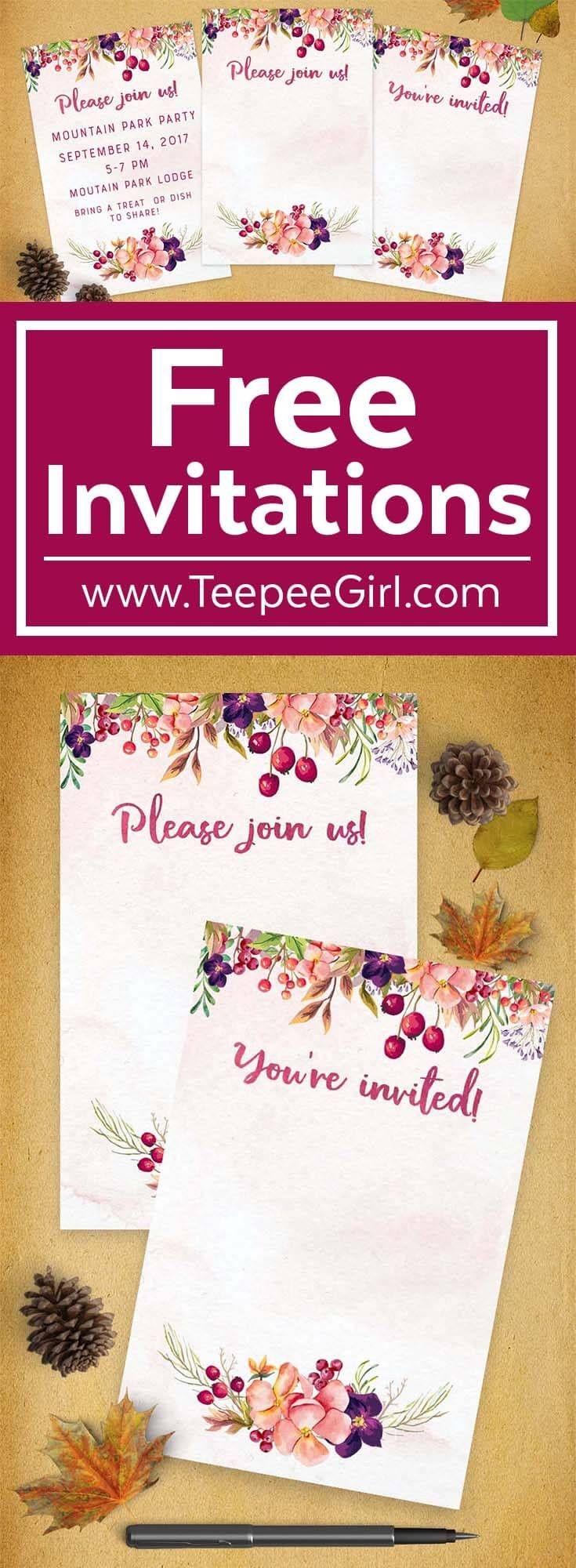 4X6 Invitation Template