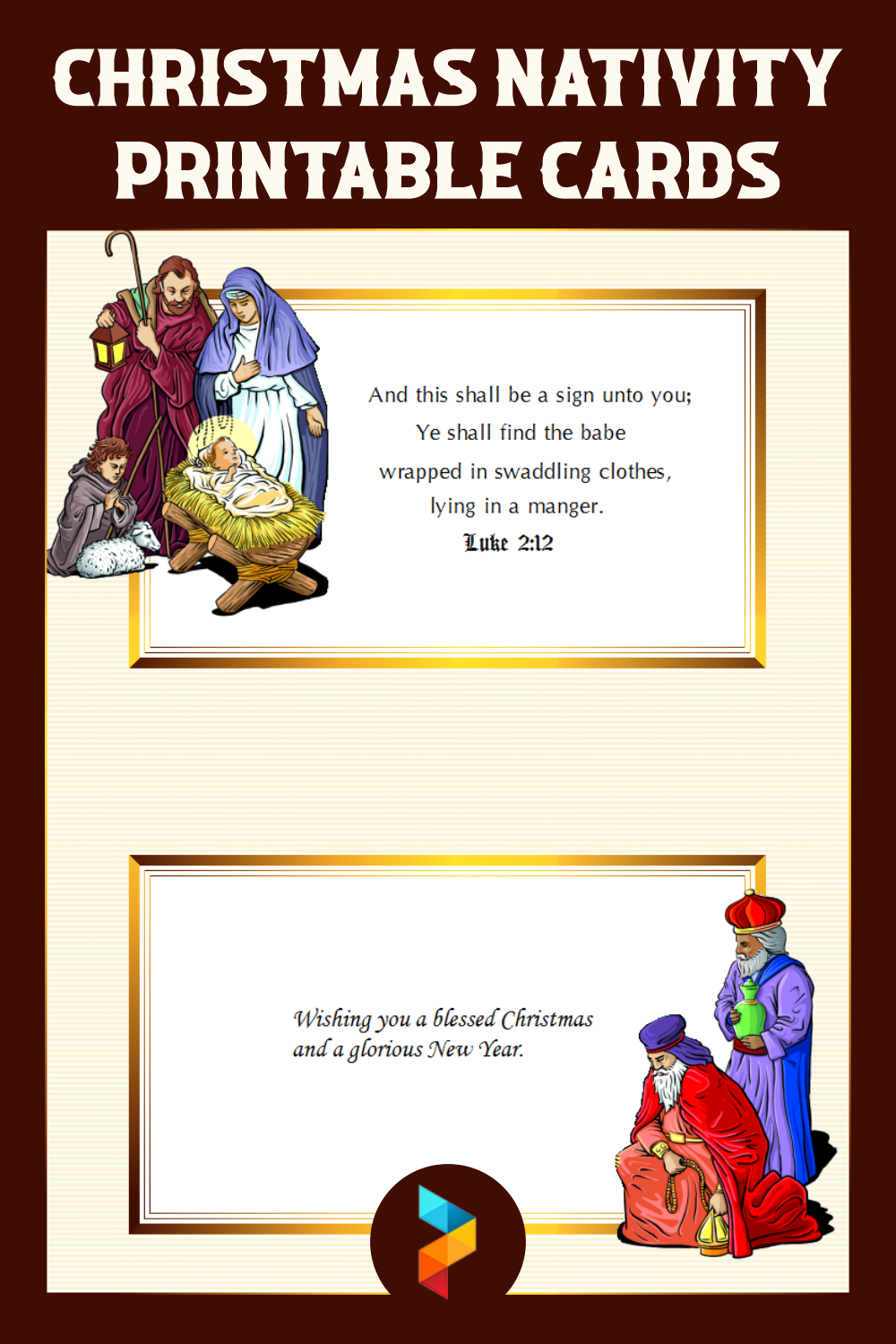 5 Best Christmas Nativity Free Printable Cards PDF For Free At Printablee