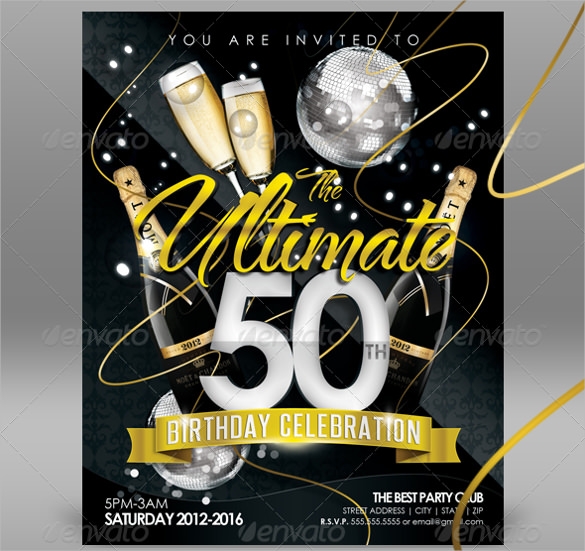50 50th Birthday Invitation Templates In PSD PDF Illustrator 