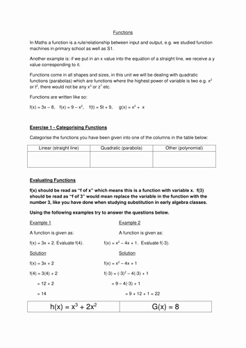 50 Evaluating Functions Worksheet Pdf Chessmuseum Template Library