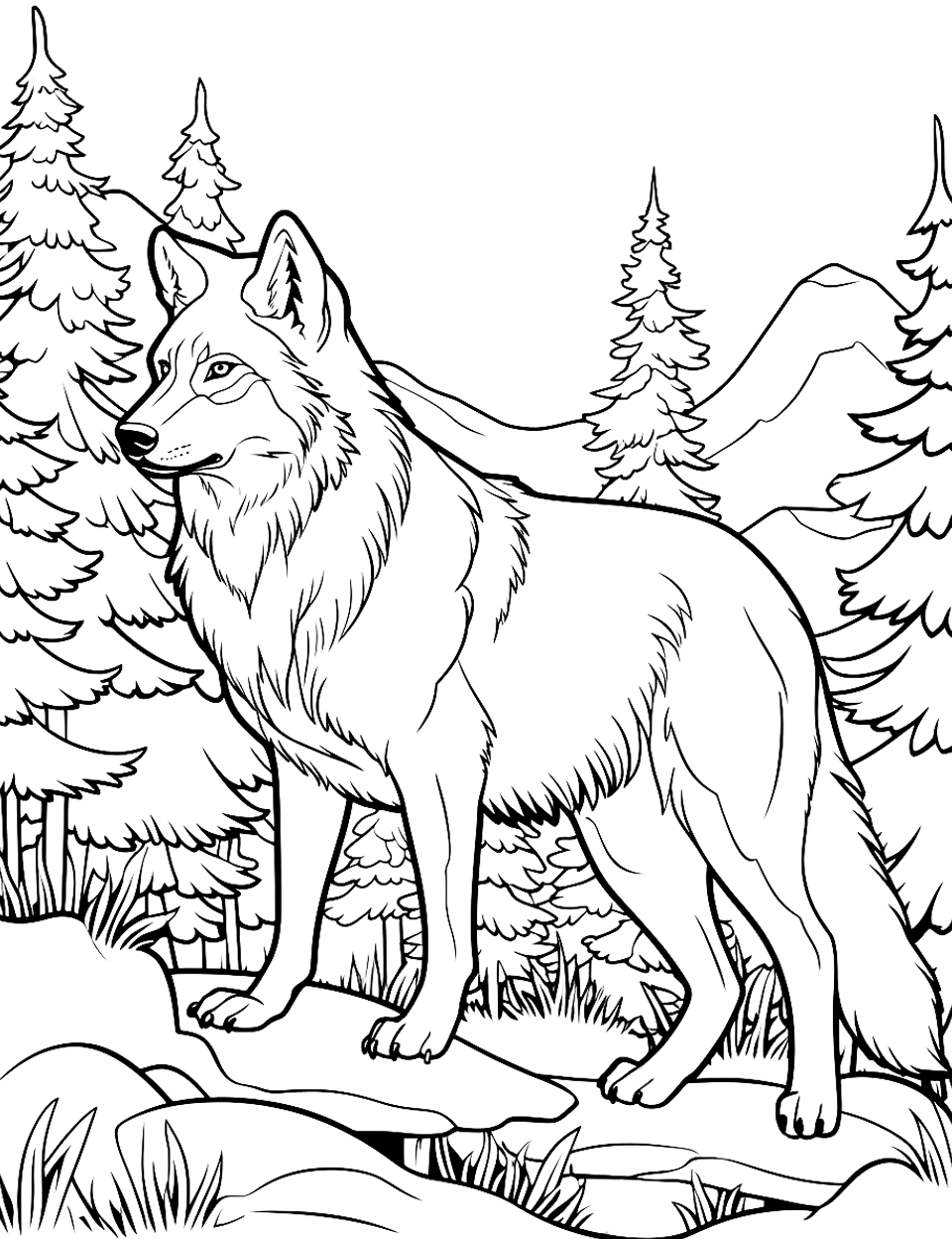 free printable wolf pictures for kids