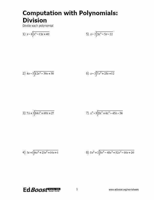 operations with polynomials worksheet