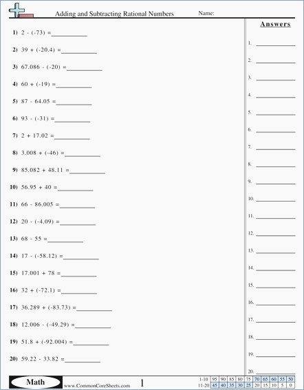 50 Rational Vs Irrational Numbers Worksheet
