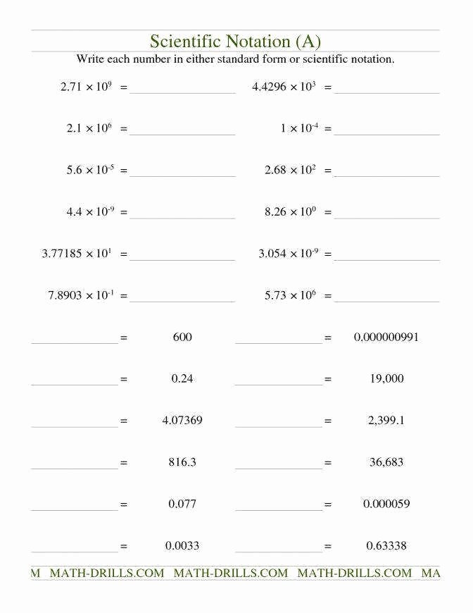 50 Scientific Notation Worksheet Answers Chessmuseum Template Library