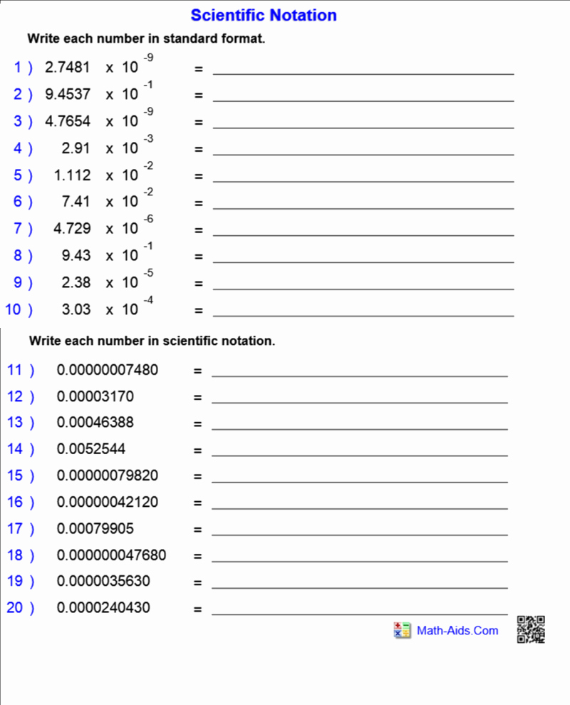 50 Scientific Notation Worksheet Answers Chessmuseum Template Library
