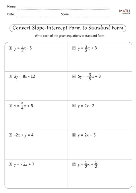 50 Slope Intercept Form Worksheets For 7th Grade On Quizizz