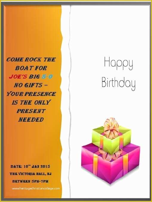50th Birthday Invitation Templates Word Free Of 50th Birthday 