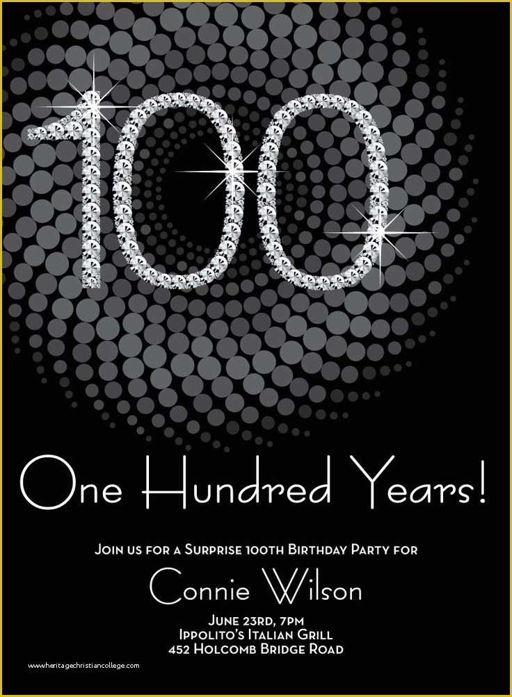 54 100th Birthday Invitation Templates Free Heritagechristiancollege