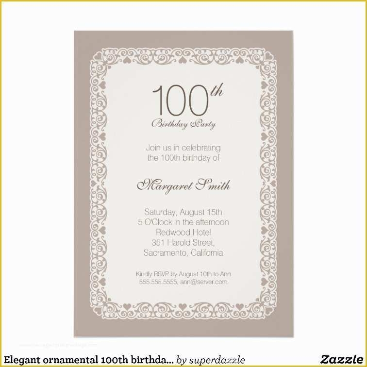 54 100th Birthday Invitation Templates Free Heritagechristiancollege
