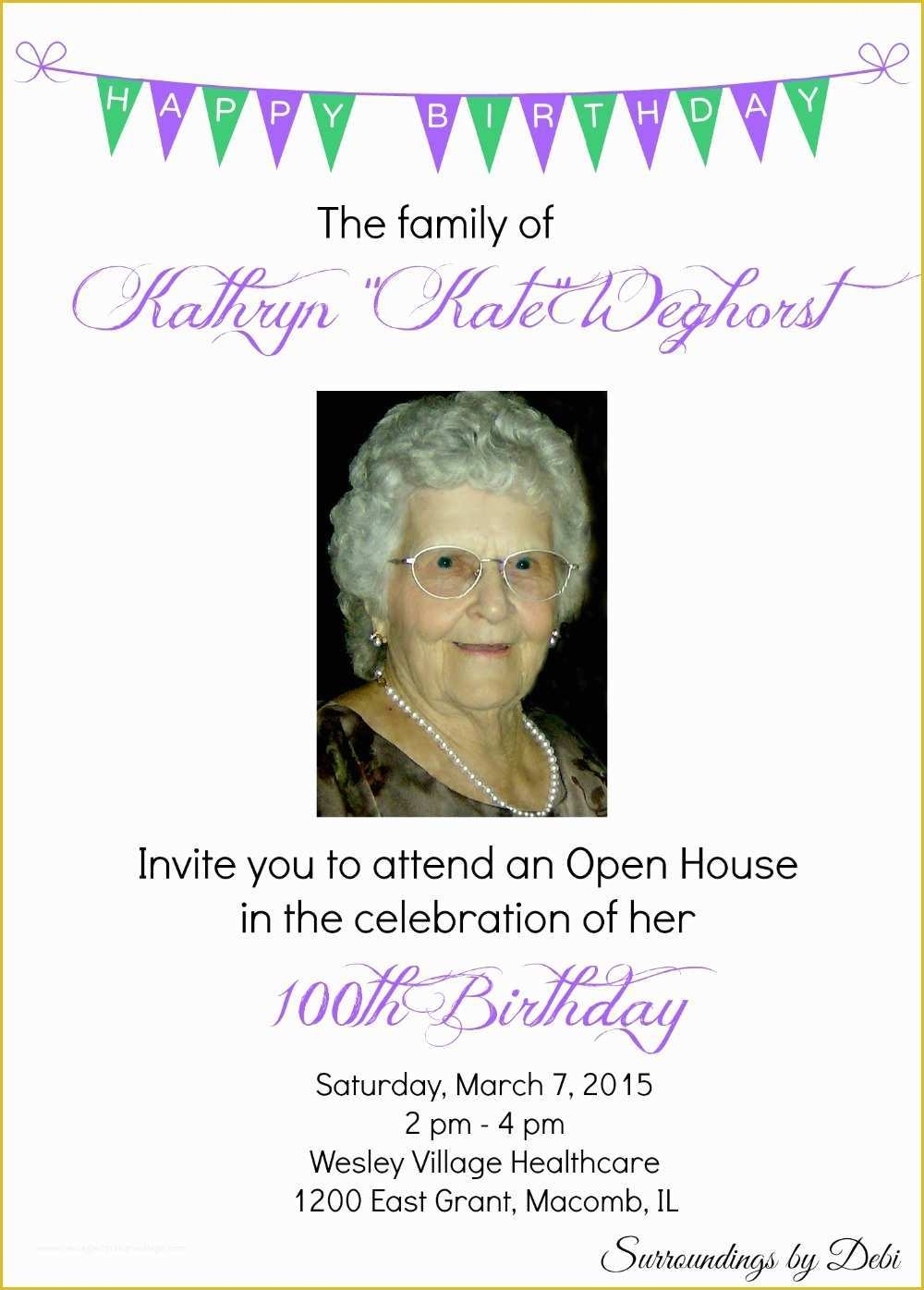 54 100th Birthday Invitation Templates Free Heritagechristiancollege