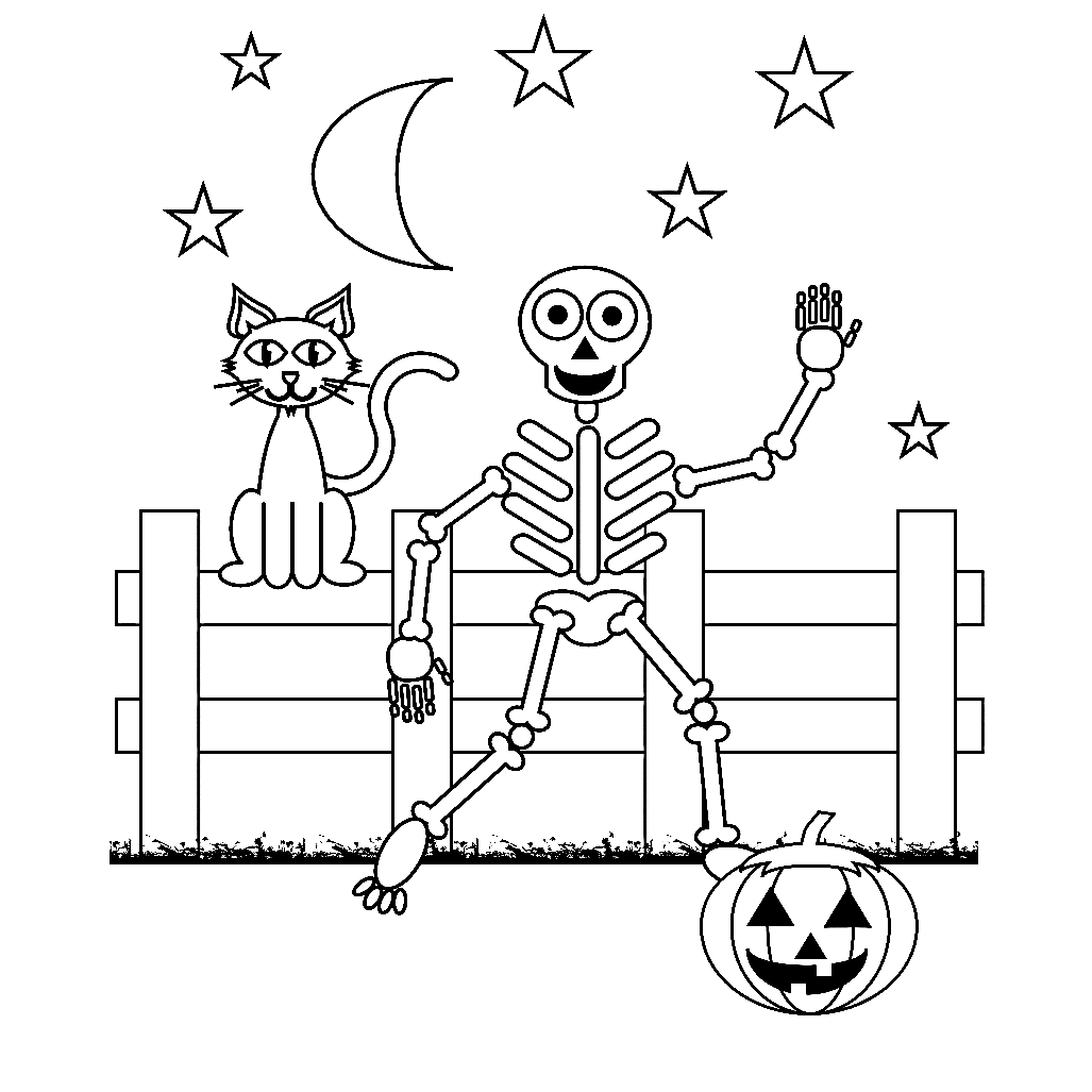 Skeleton Coloring Page