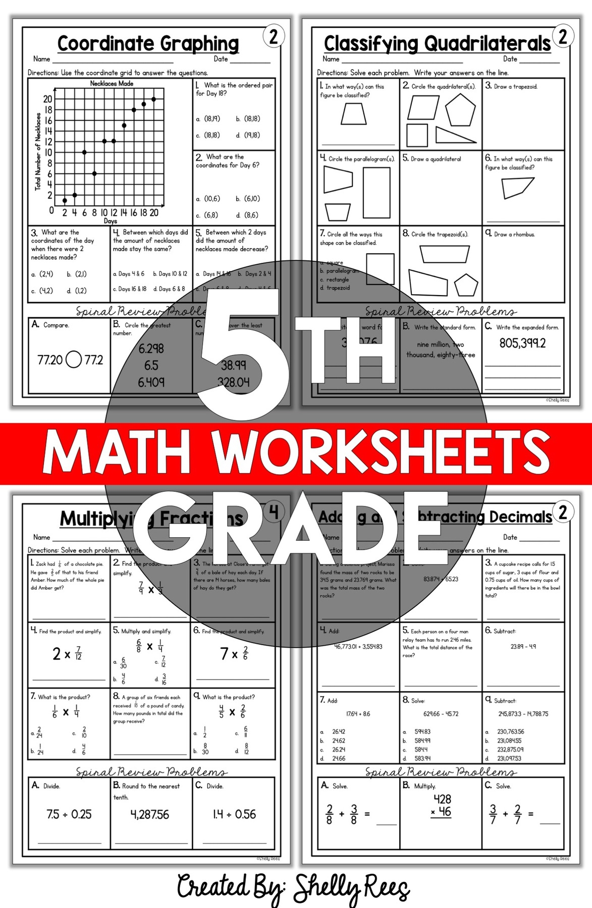 math review worksheets