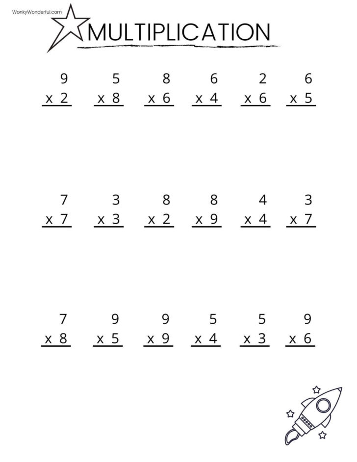 multiplication worksheets printable free