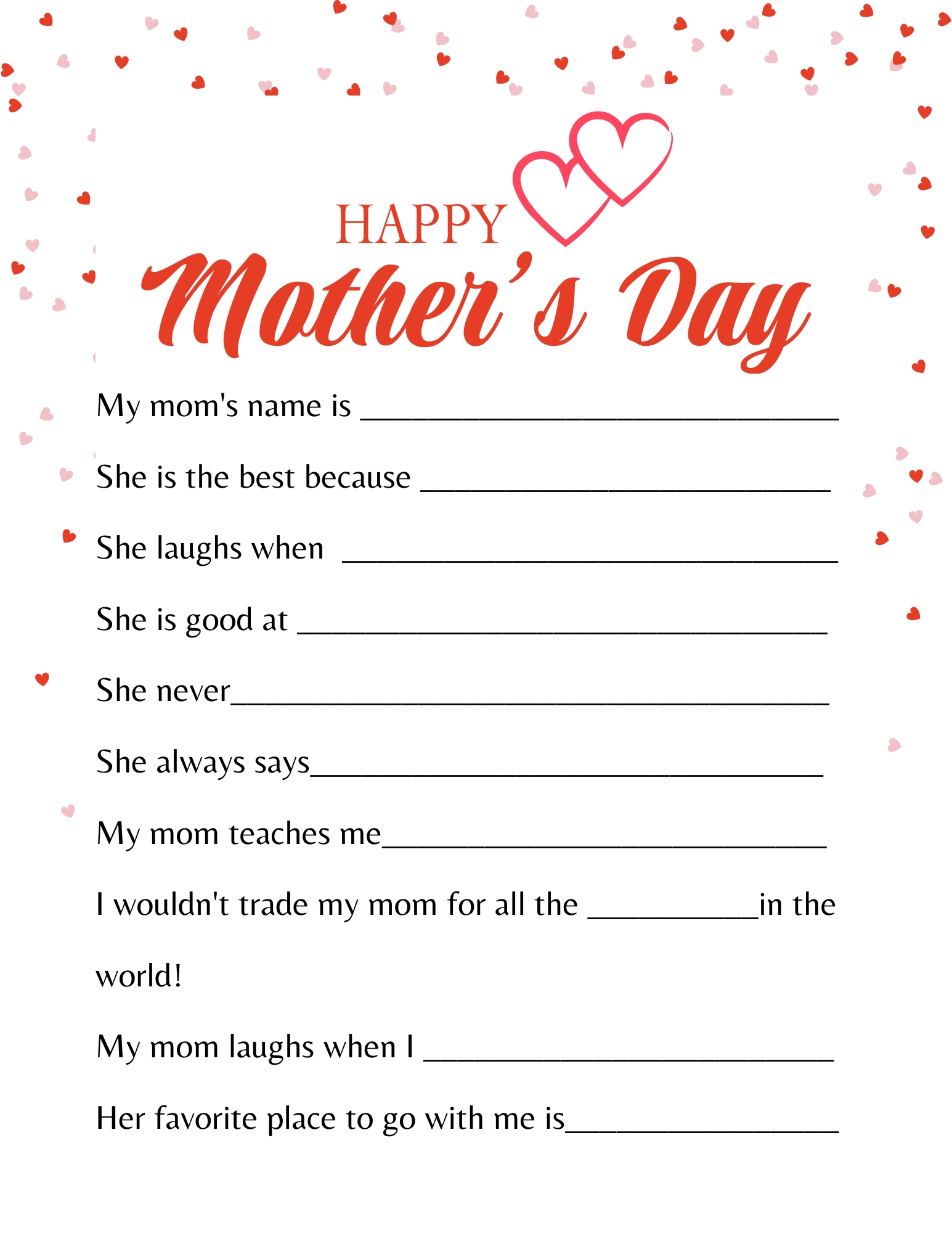 6 All About Mom Mothers Day Printable Sheets Xoxoerinsmith 