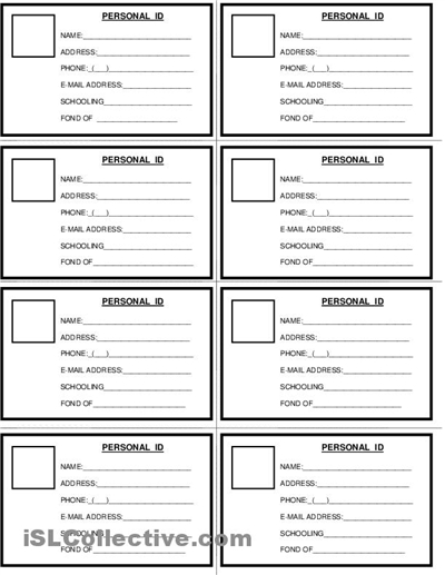 6 Best Images Of Printable ID Card Templates Printable ID Cards