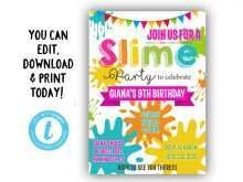60 Free Slime Party Invitation Template Download With Slime Party 