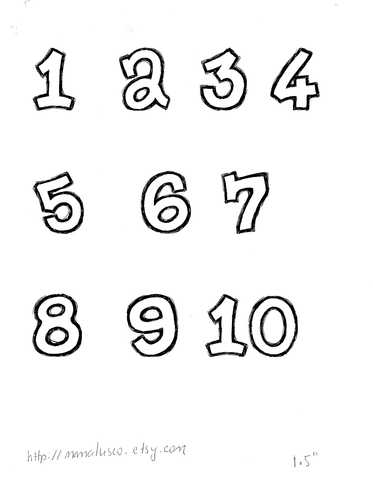 printable number templates free