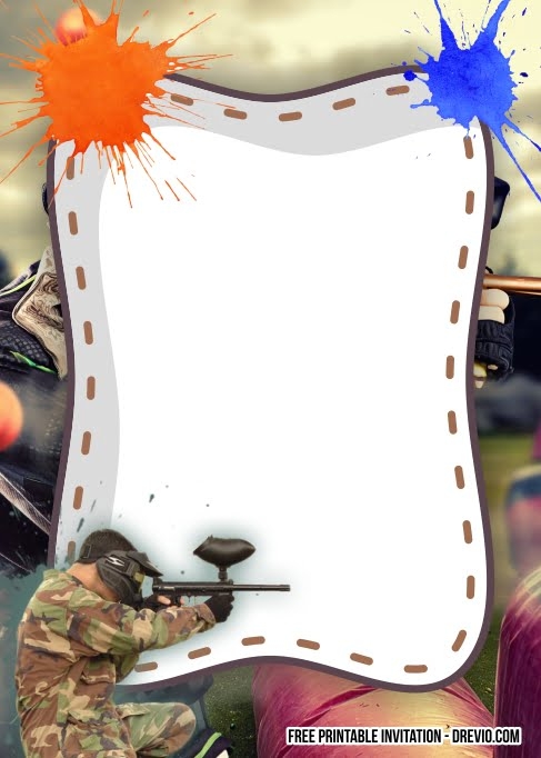 7 FREE Paintball Invitation Templates DREVIO