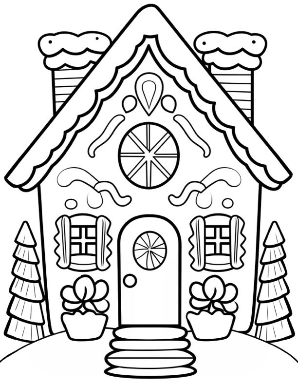 7 Gingerbread House Coloring Pages Free Printable Fun