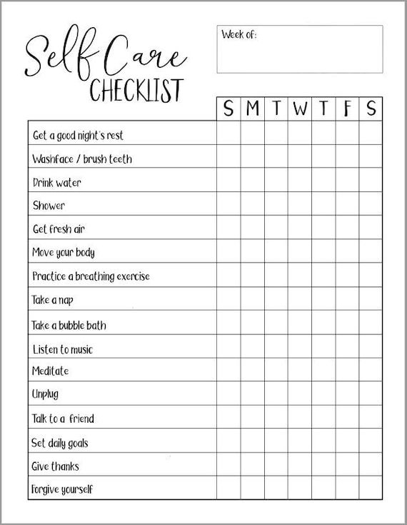 7 Top Self Care PDF Worksheets For Adults For Good Mental Health 