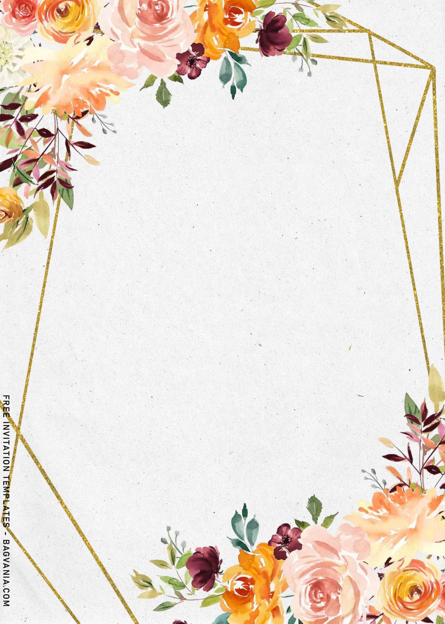 floral birthday invitation templates