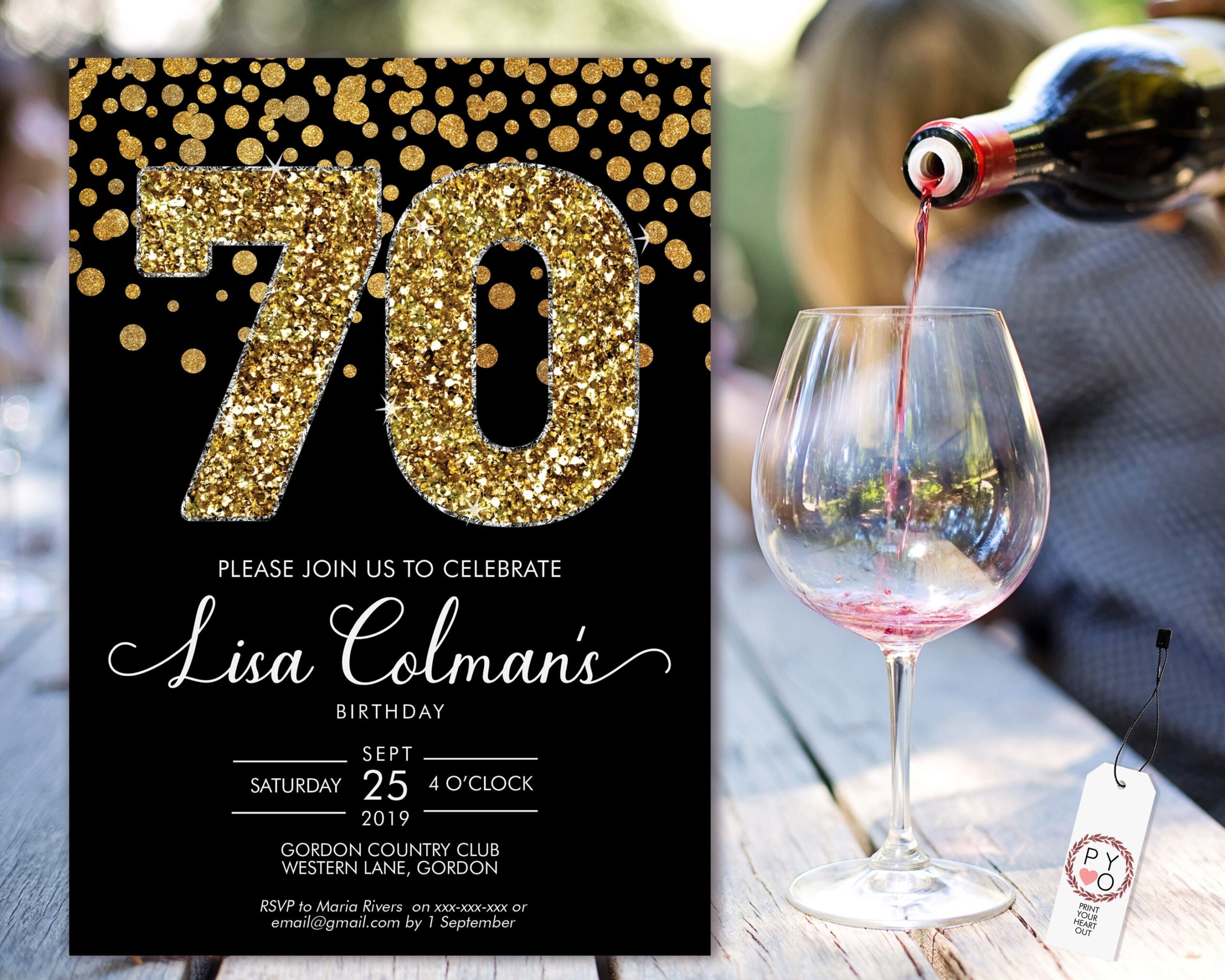 70Th Birthday Invitation Templates