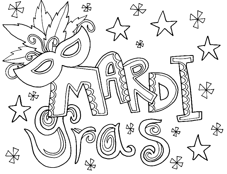 free mardi gras coloring pages
