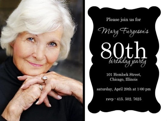 80th Birthday Party Invitations Free Printable FREE Printable 
