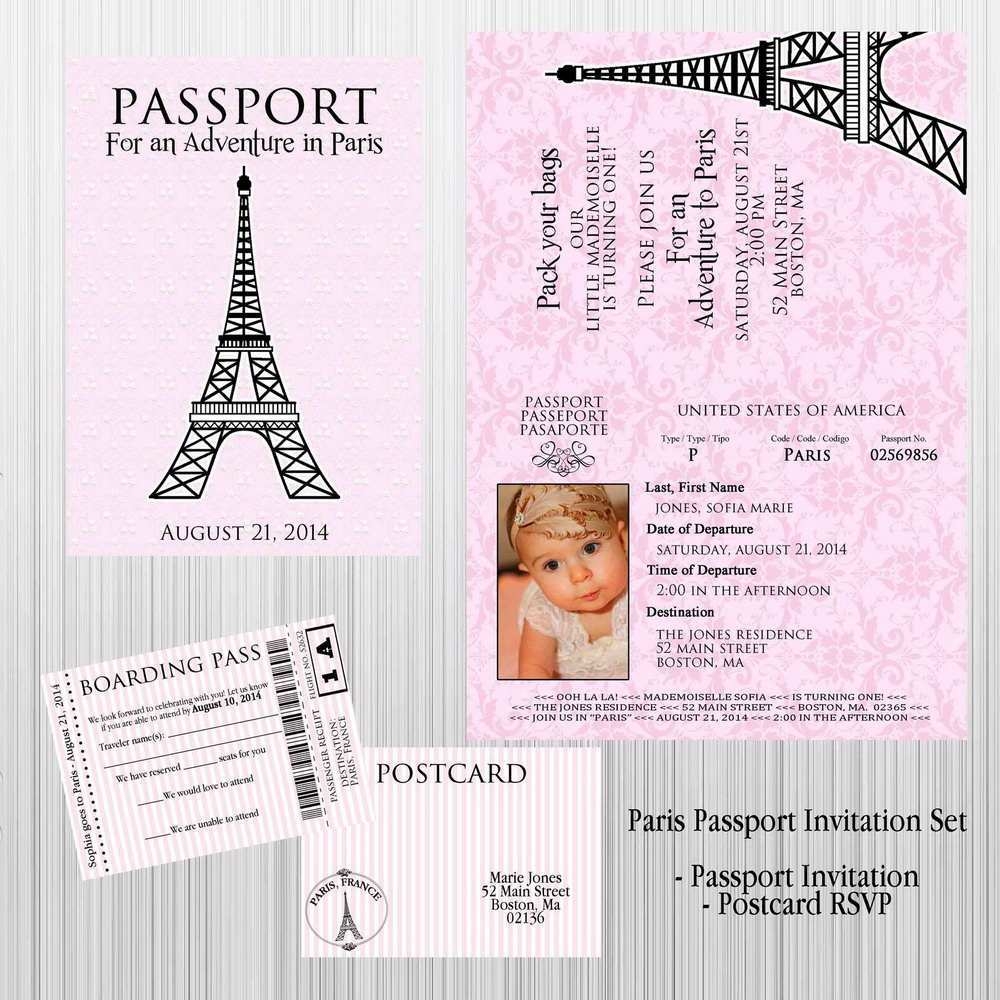 83 Standard Passport Birthday Invitation Template Free Templates By 