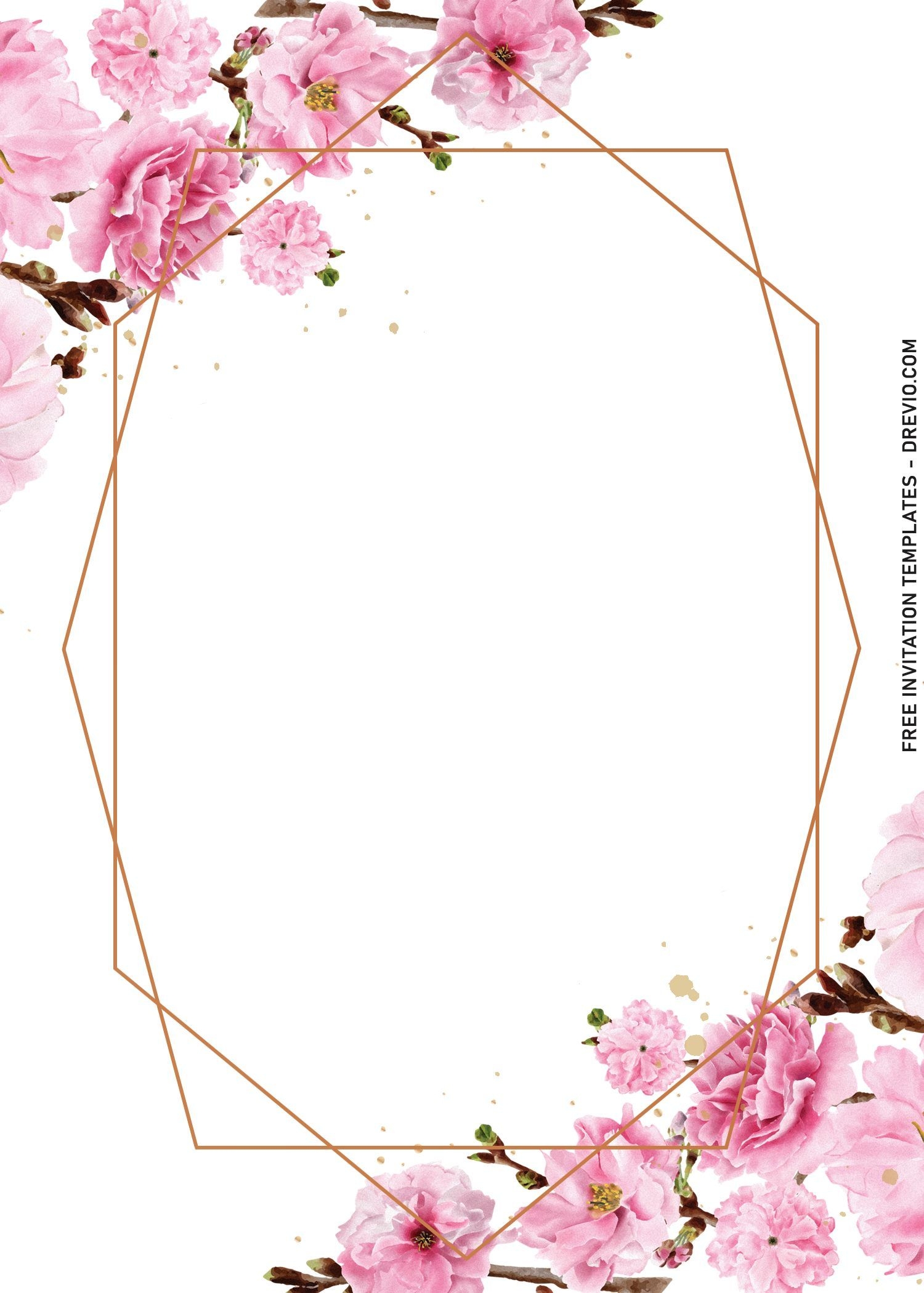 9 Artisan Botanical Cherry Blossom Birthday Invitation Templates