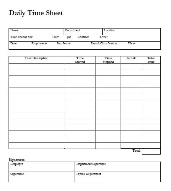 printable monthly time cards
