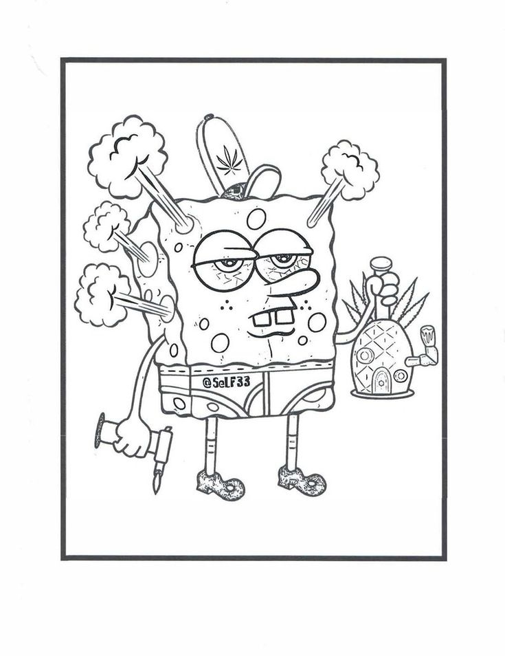 90s Cartoon Stoner Coloring Pages