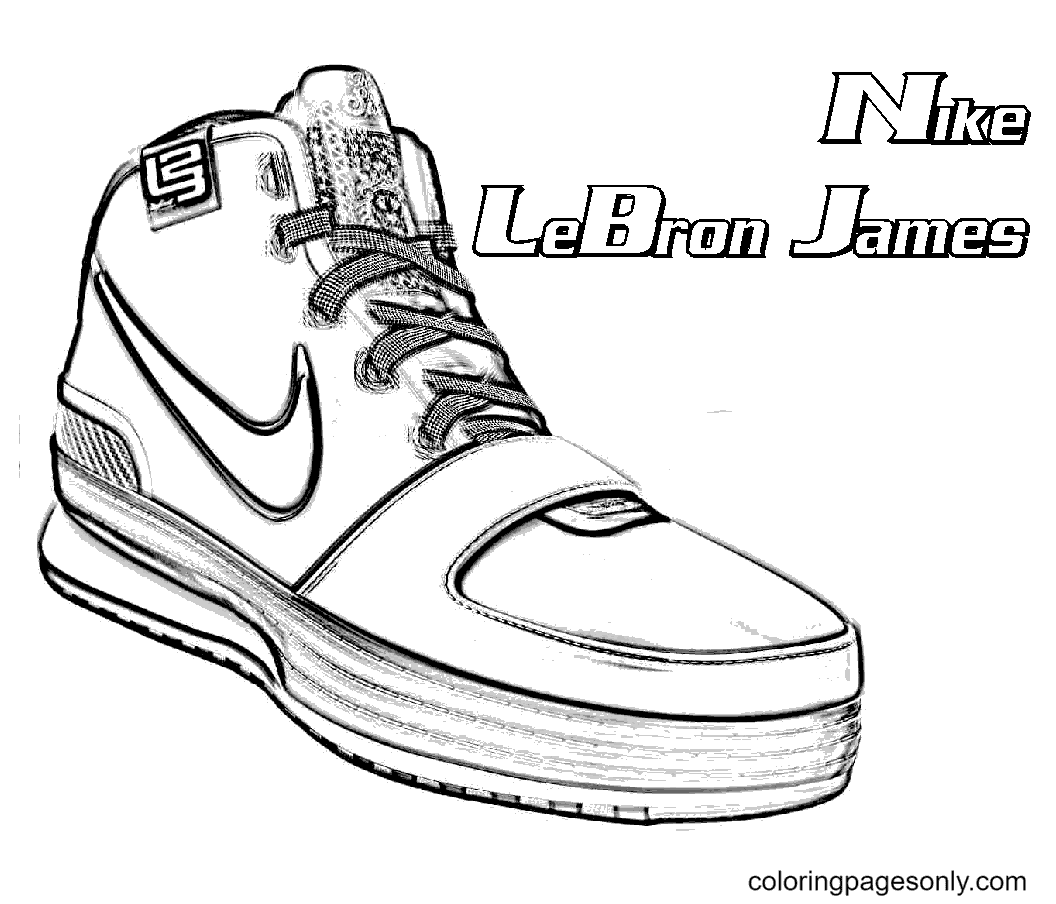 Coloring Page Of A Shoe