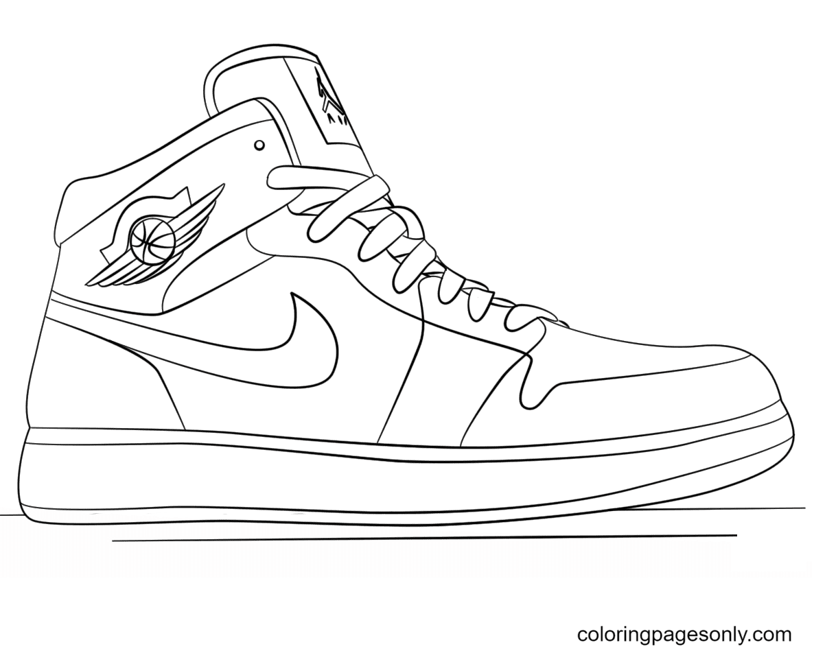 91 Shoe Coloring Pages ColoringPagesOnly