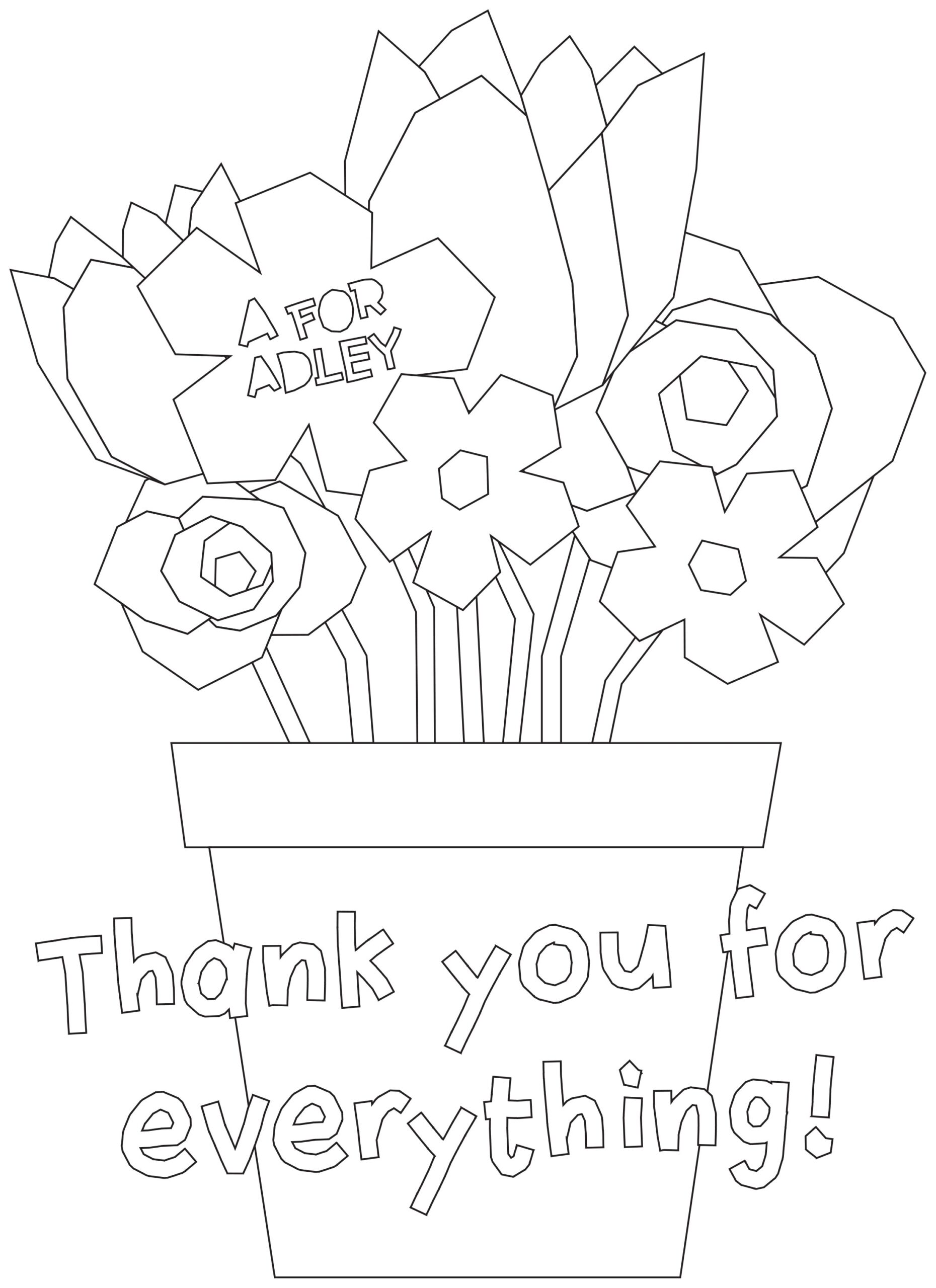 A For Adley Coloring Pages