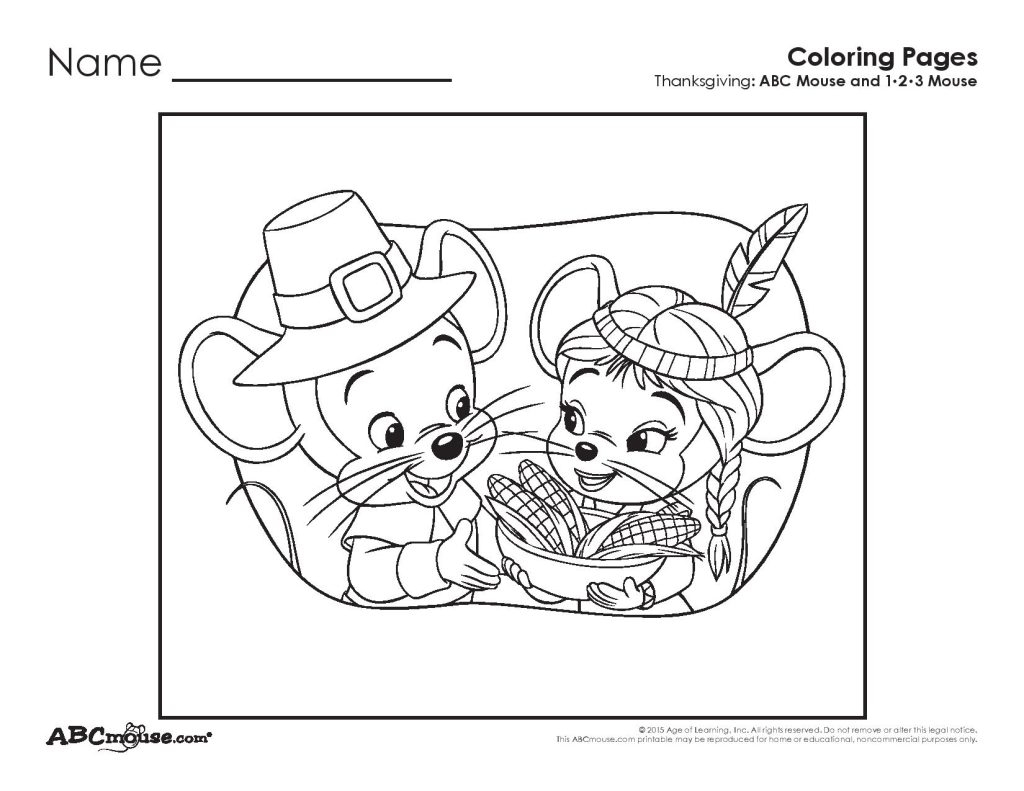 ABC Mouse Coloring Pages