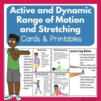 Active And Dynamic Range Of Motion And Stretching Cards And Printables