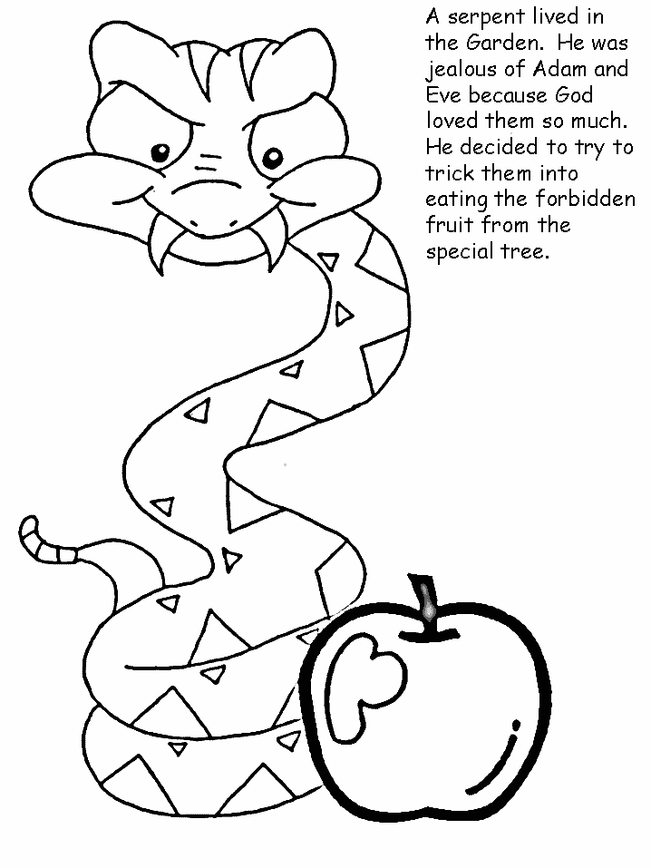 Adam And Eve Bible Coloring Pages For Kids Coloring Book 
