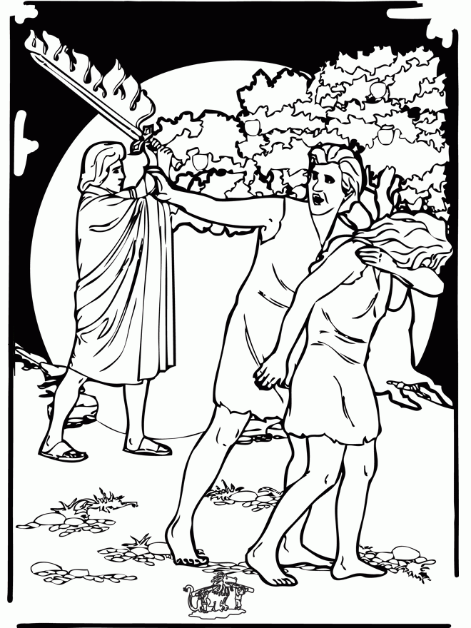 Adam And Eve Coloring Page Coloring Home