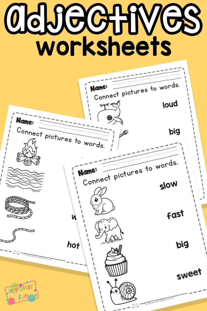 free printable adjectives worksheets for kindergarten pdf